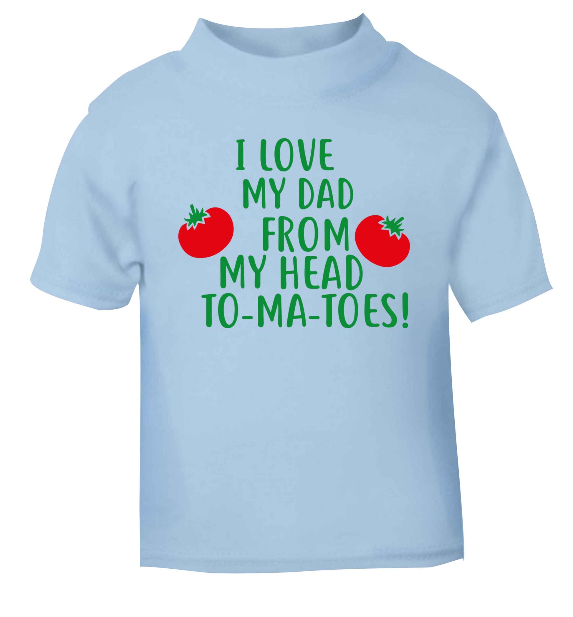 I love my dad from my head to-ma-toes light blue baby toddler Tshirt 2 Years