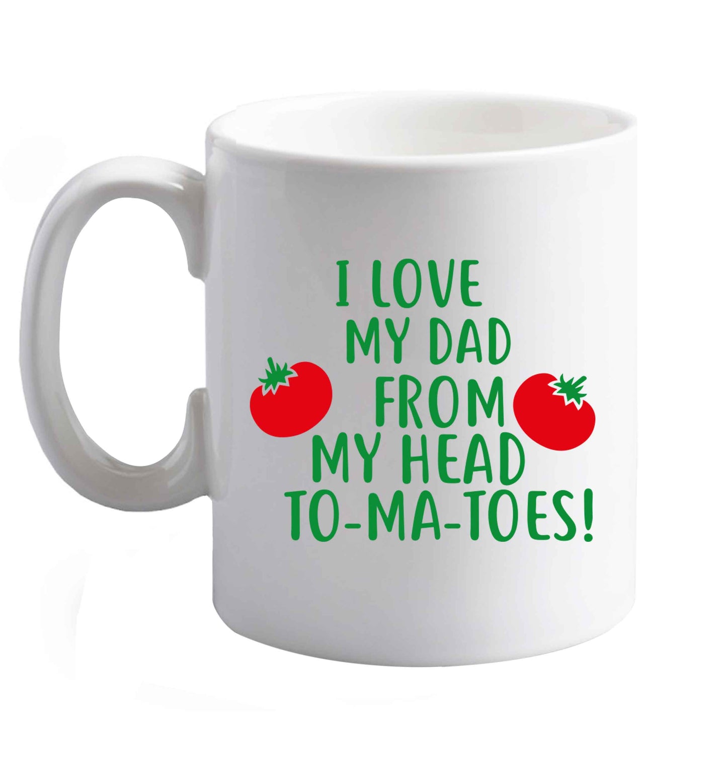 10 oz Favourite Type Pan Pancake ceramic mug right handed