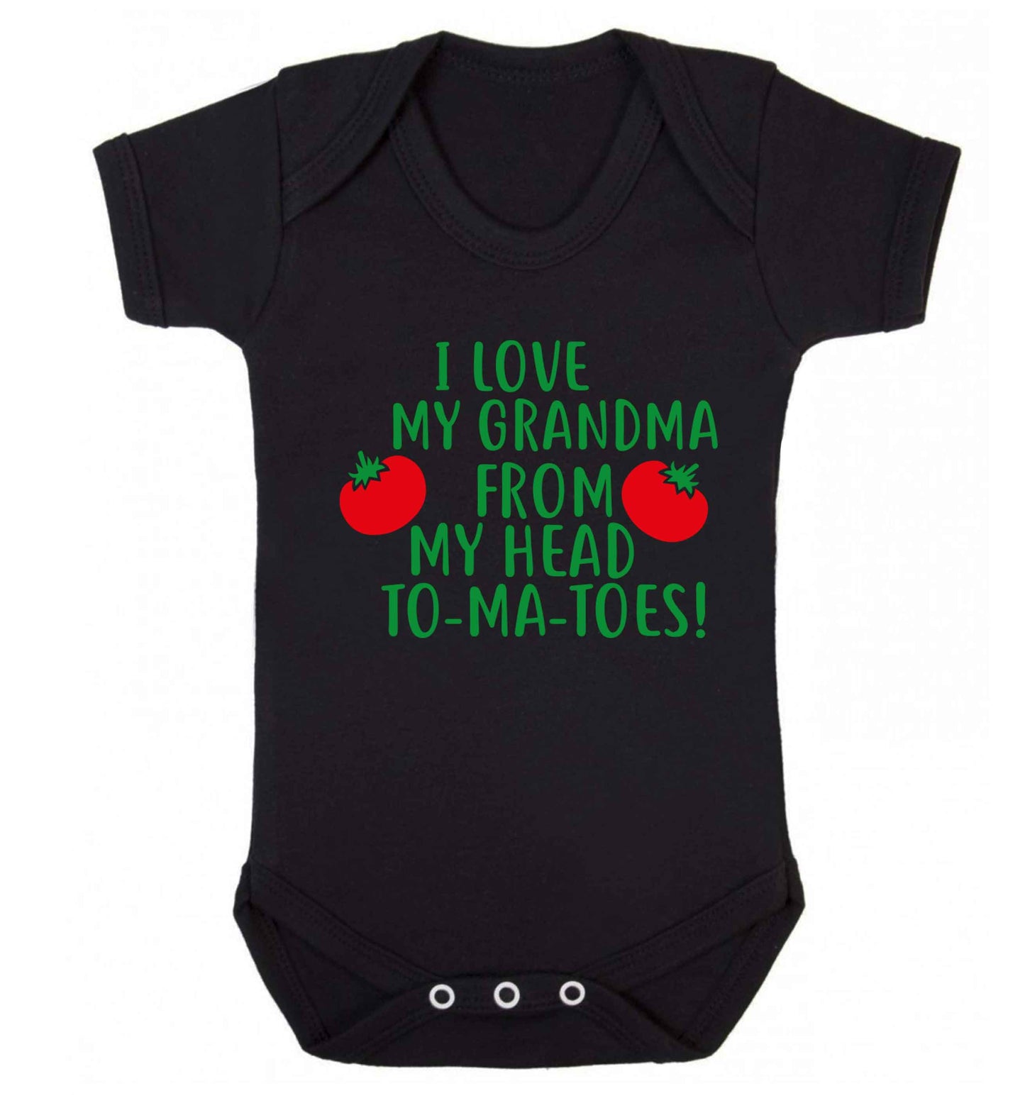 I love my grandma from my head to-ma-toes Baby Vest black 18-24 months
