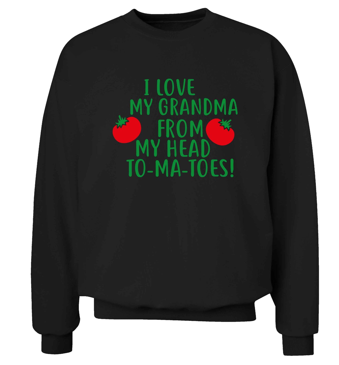I love my grandma from my head to-ma-toes Adult's unisex black Sweater 2XL
