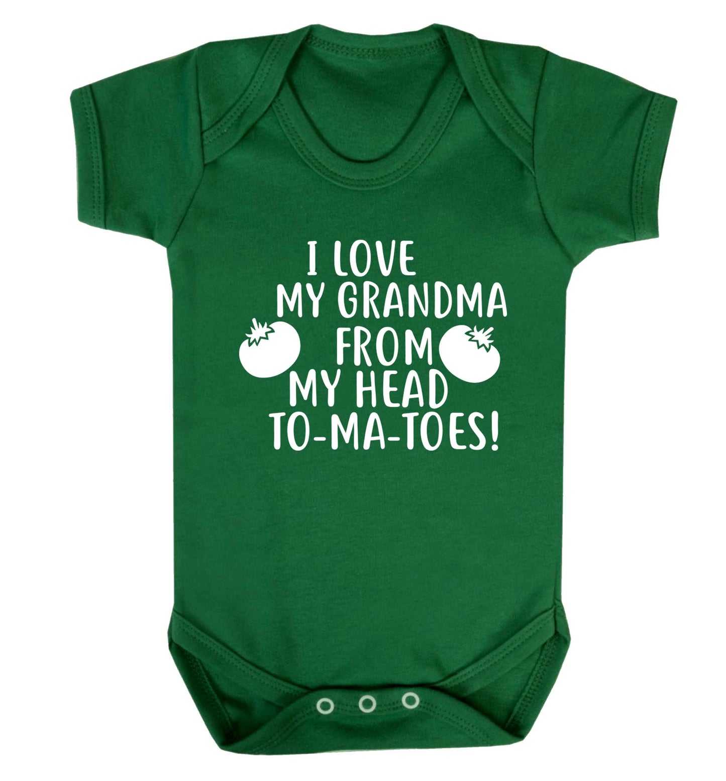 I love my grandma from my head to-ma-toes Baby Vest green 18-24 months