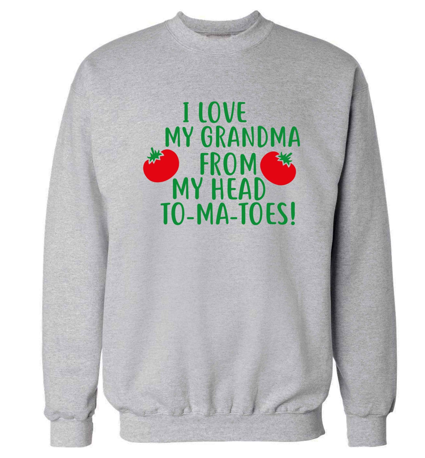 I love my grandma from my head to-ma-toes Adult's unisex grey Sweater 2XL
