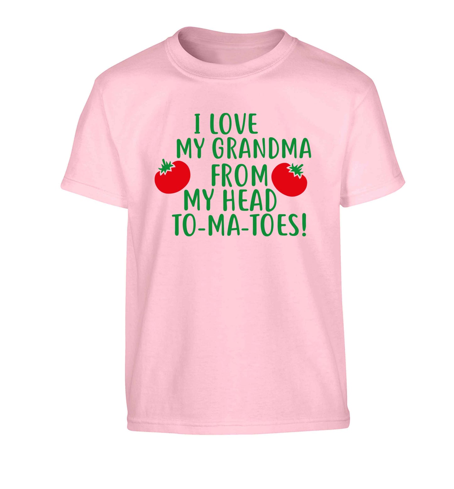 I love my grandma from my head to-ma-toes Children's light pink Tshirt 12-13 Years