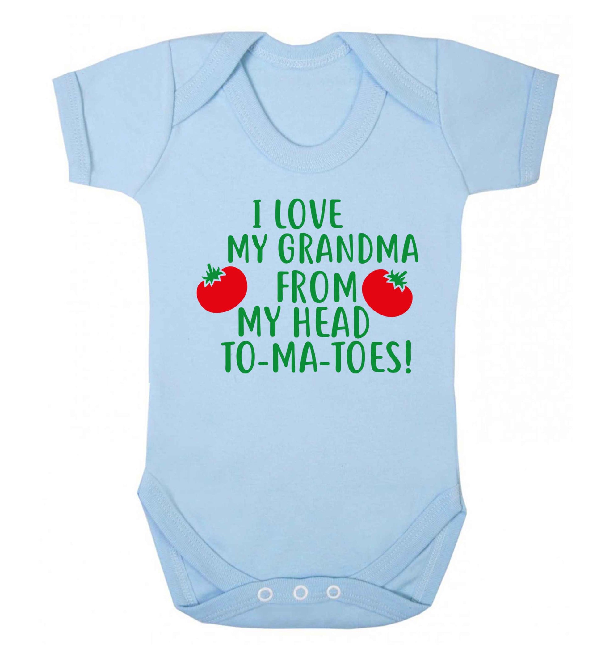 I love my grandma from my head to-ma-toes Baby Vest pale blue 18-24 months