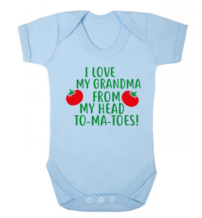 I love my grandma from my head to-ma-toes Baby Vest pale blue 18-24 months