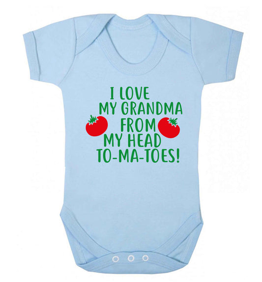 I love my grandma from my head to-ma-toes Baby Vest pale blue 18-24 months