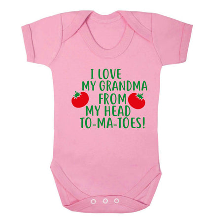 I love my grandma from my head to-ma-toes Baby Vest pale pink 18-24 months