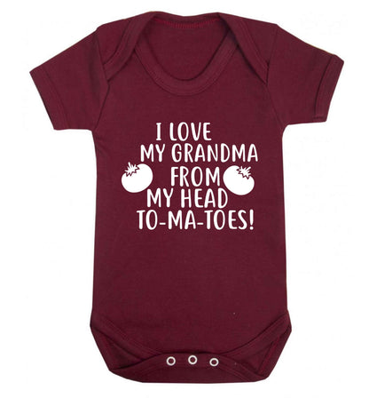 I love my grandma from my head to-ma-toes Baby Vest maroon 18-24 months