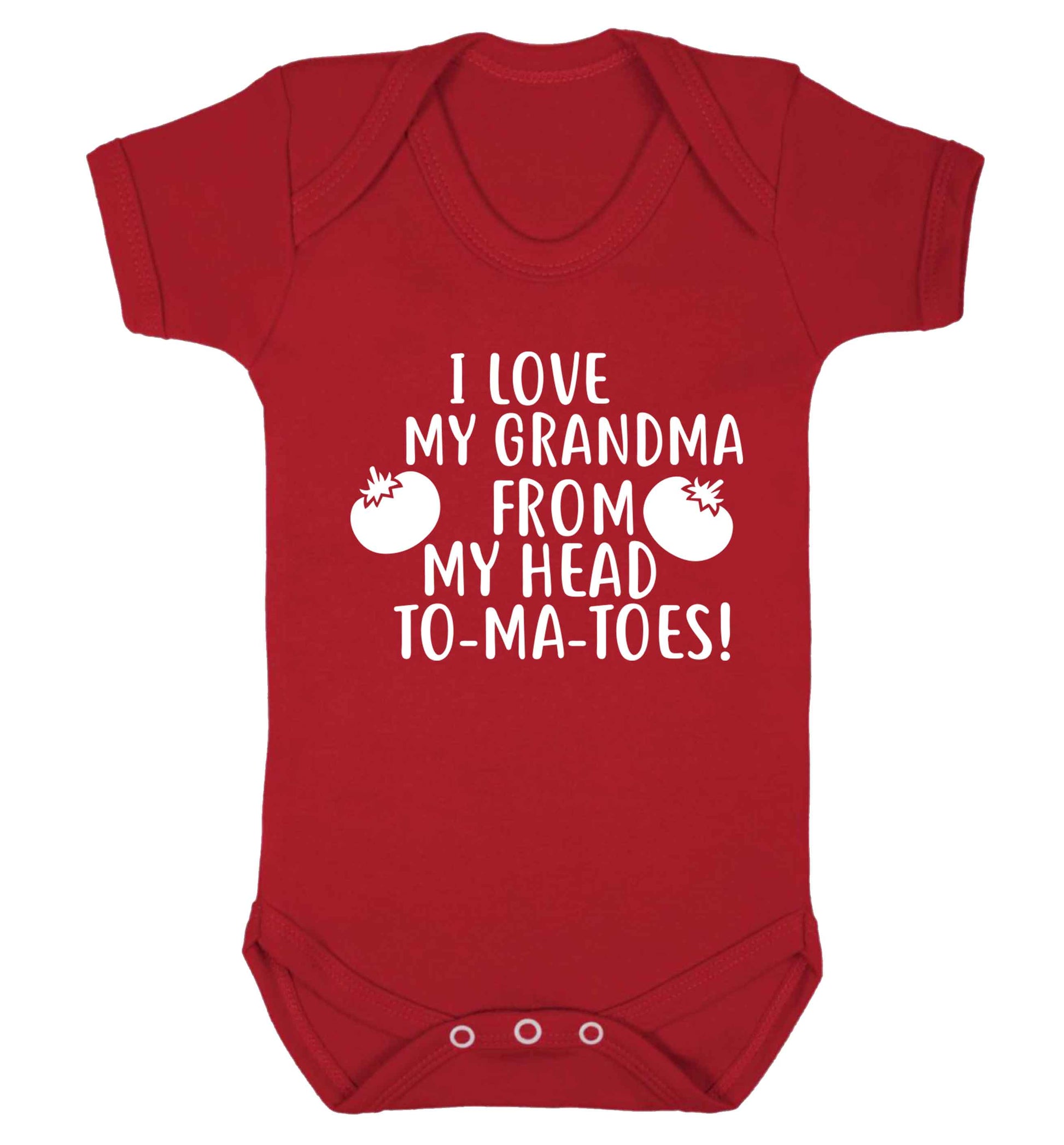 I love my grandma from my head to-ma-toes Baby Vest red 18-24 months