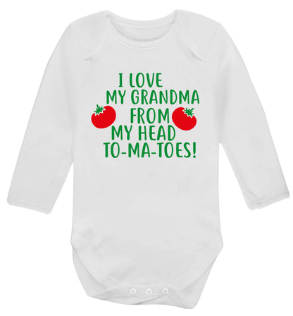 I love my grandma from my head to-ma-toes Baby Vest long sleeved white 6-12 months