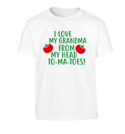I love my grandma from my head to-ma-toes Children's white Tshirt 12-13 Years