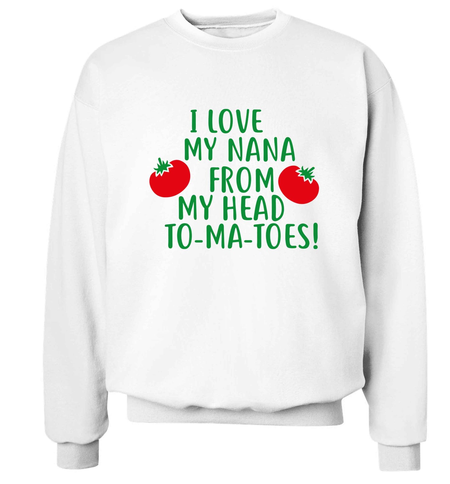 I love my nana from my head to-ma-toes Adult's unisex white Sweater 2XL