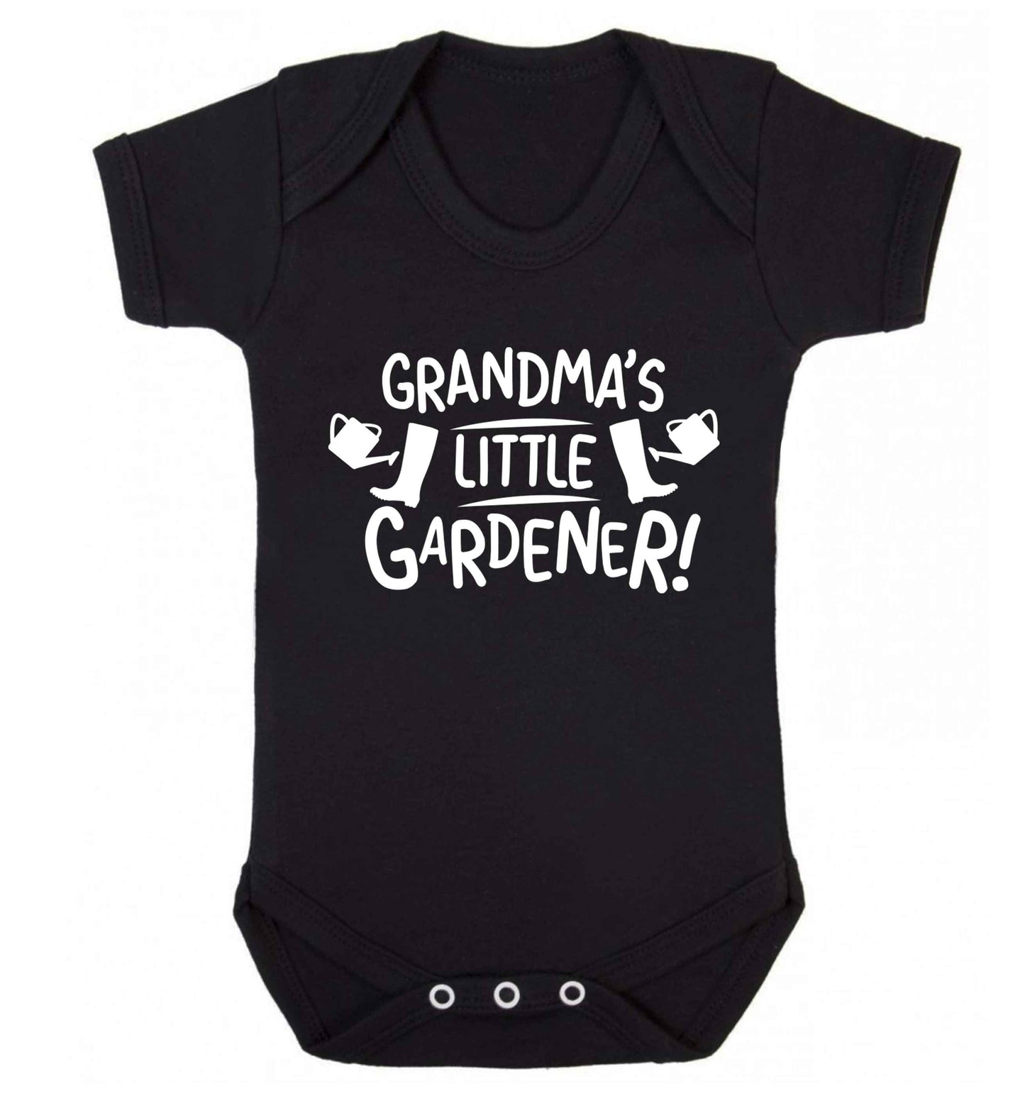 Grandma's little gardener Baby Vest black 18-24 months