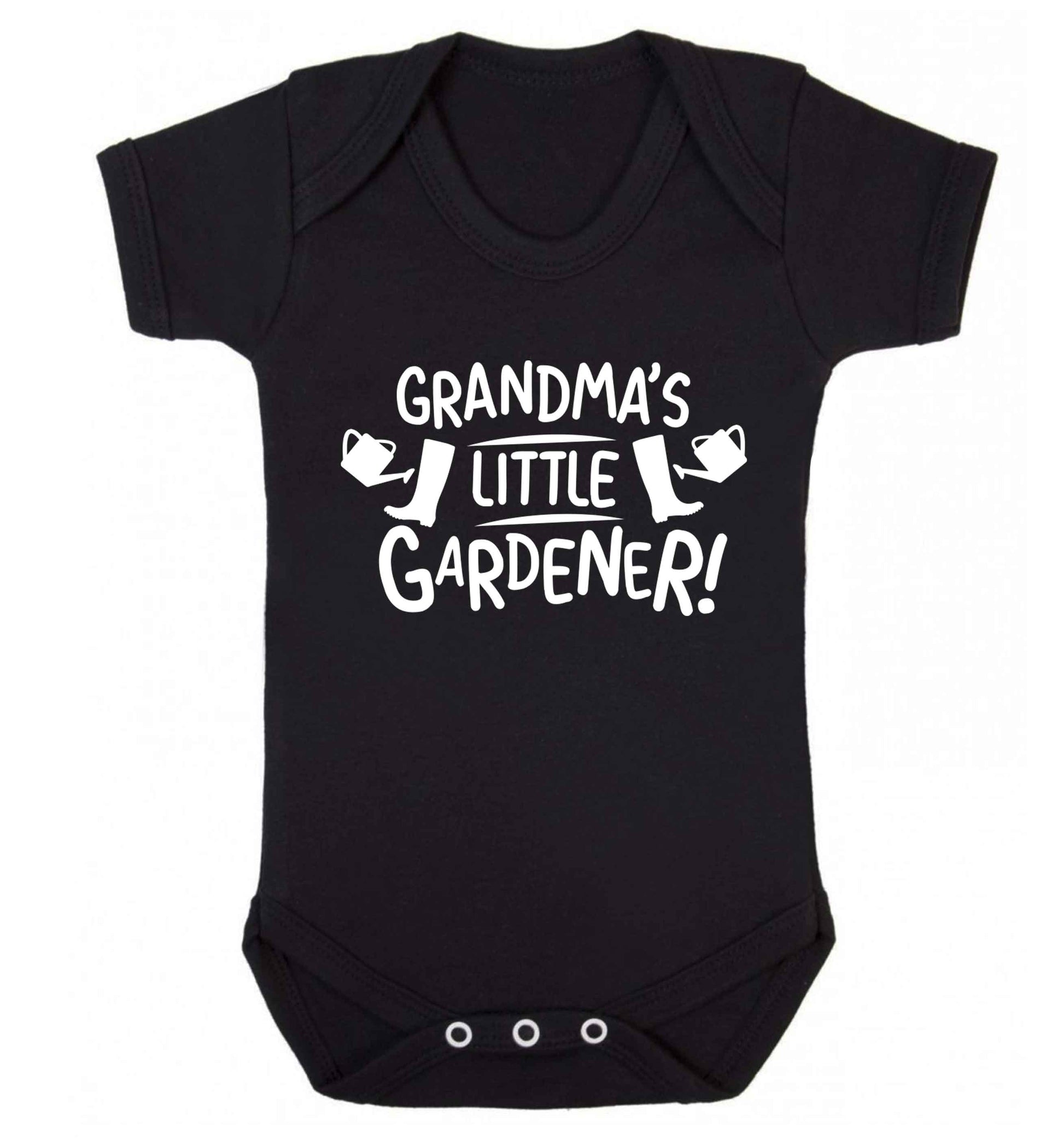 Grandma's little gardener Baby Vest black 18-24 months