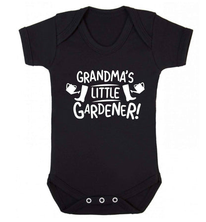 Grandma's little gardener Baby Vest black 18-24 months