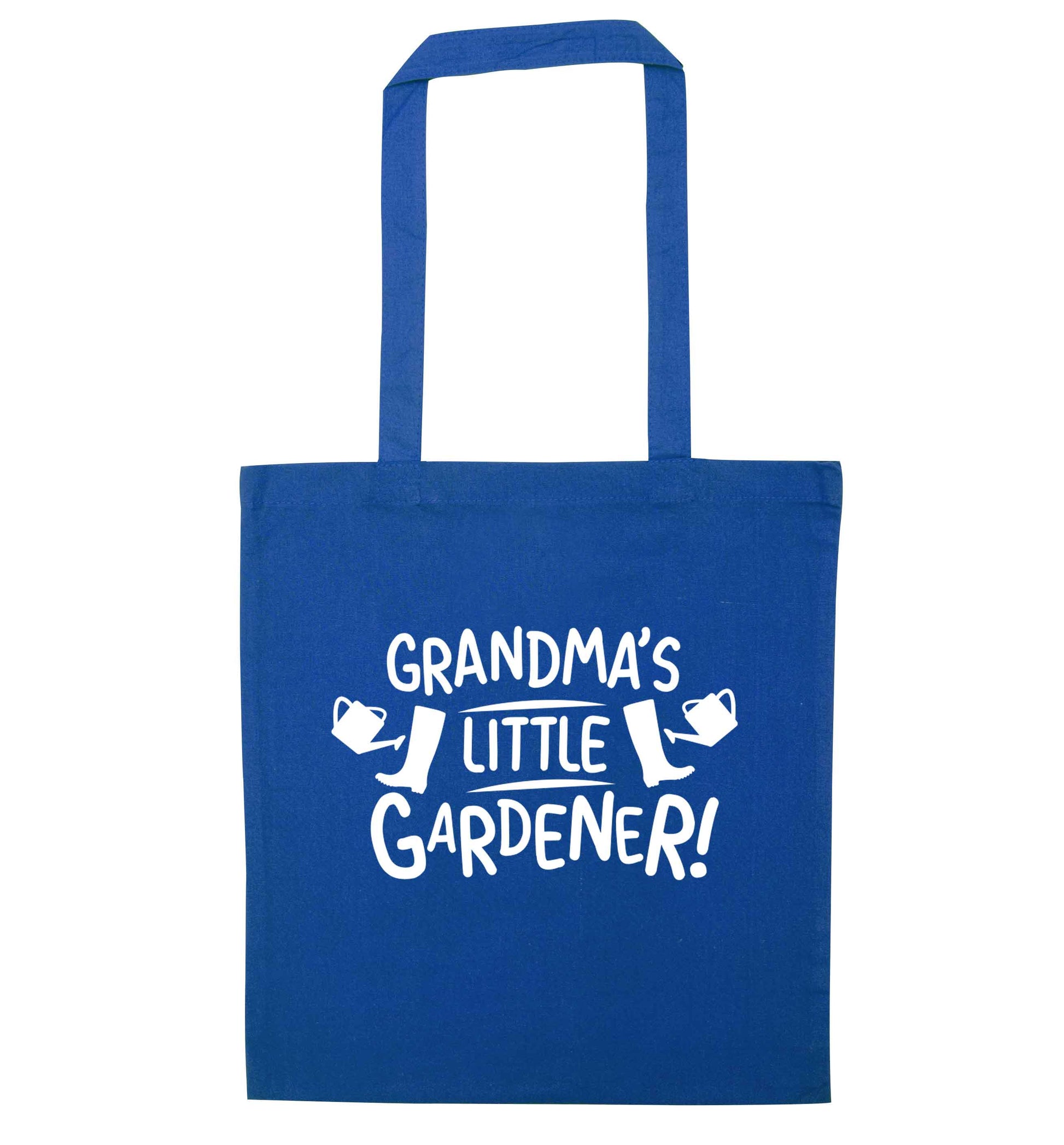 Grandma's little gardener blue tote bag