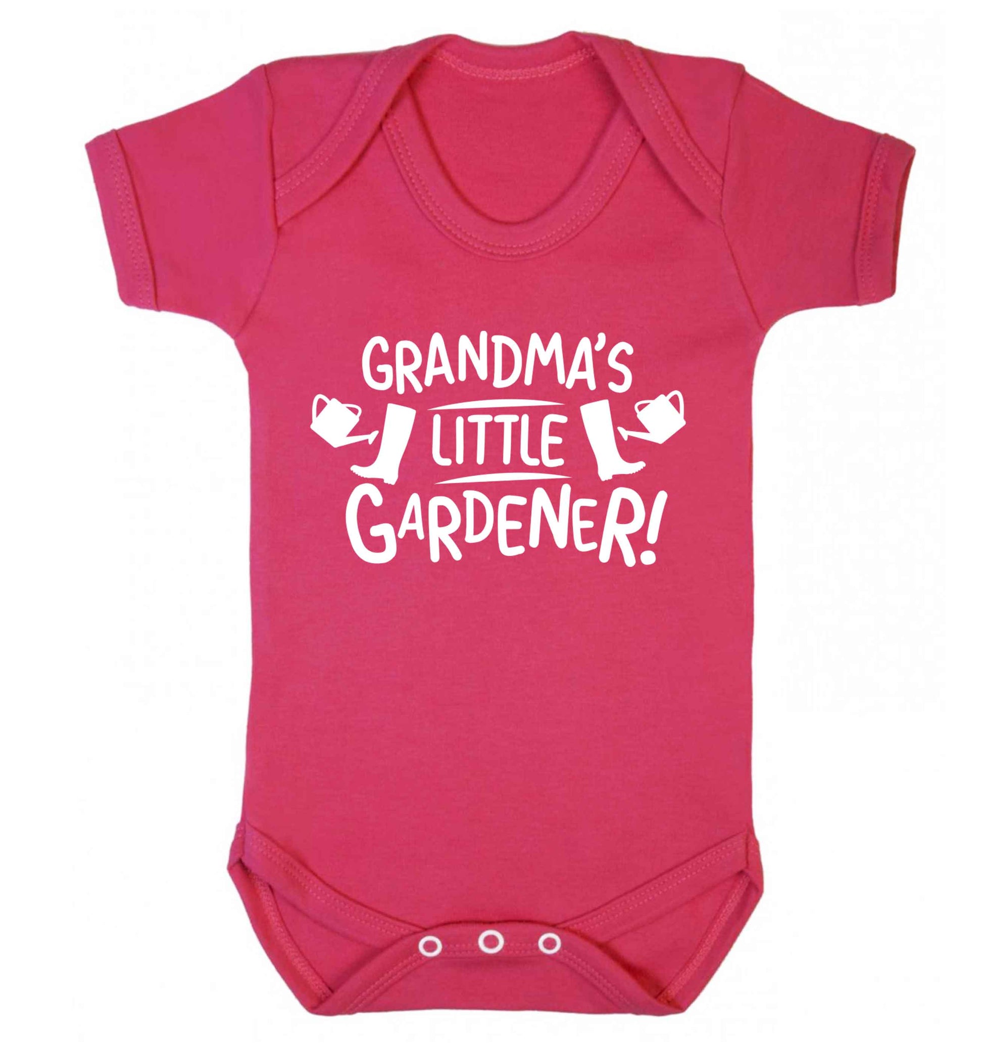 Grandma's little gardener Baby Vest dark pink 18-24 months