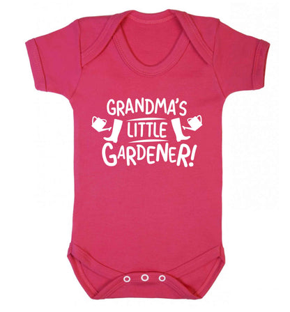 Grandma's little gardener Baby Vest dark pink 18-24 months