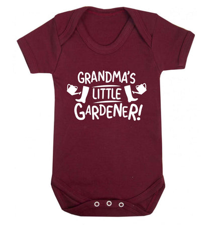 Grandma's little gardener Baby Vest maroon 18-24 months