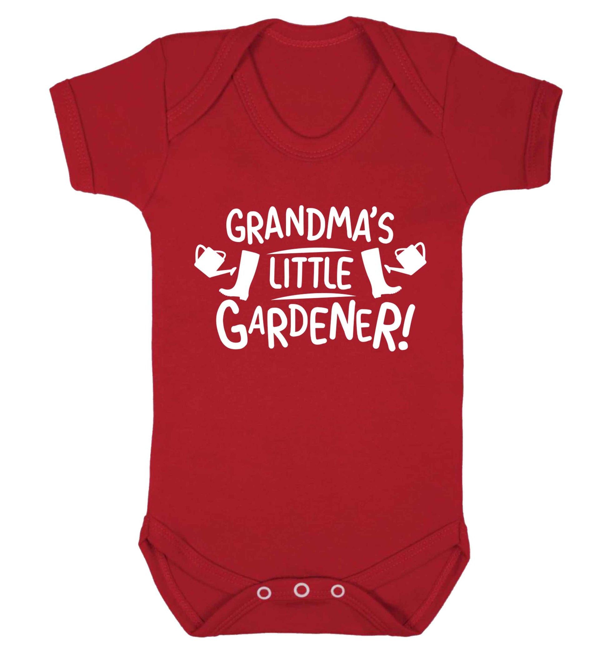 Grandma's little gardener Baby Vest red 18-24 months