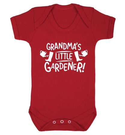 Grandma's little gardener Baby Vest red 18-24 months
