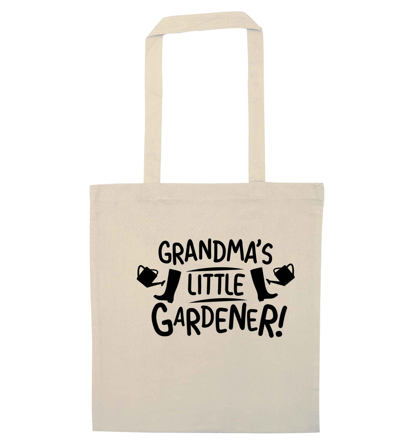 Grandma's little gardener natural tote bag