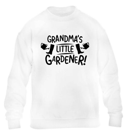 Grandma's little gardener children's white sweater 12-13 Years