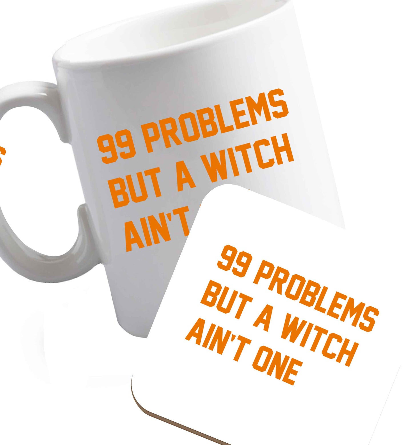 10 oz Favourite Type Pan Pancake ceramic mug and coaster set right handed
