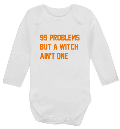 99 Problems but a witch aint one baby vest long sleeved white 6-12 months