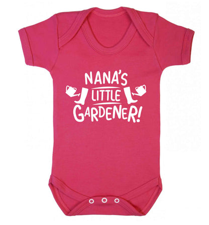 Nana's little gardener Baby Vest dark pink 18-24 months