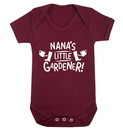 Nana's little gardener Baby Vest maroon 18-24 months