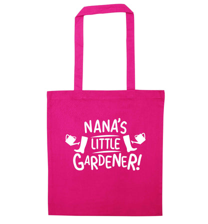 Nana's little gardener pink tote bag