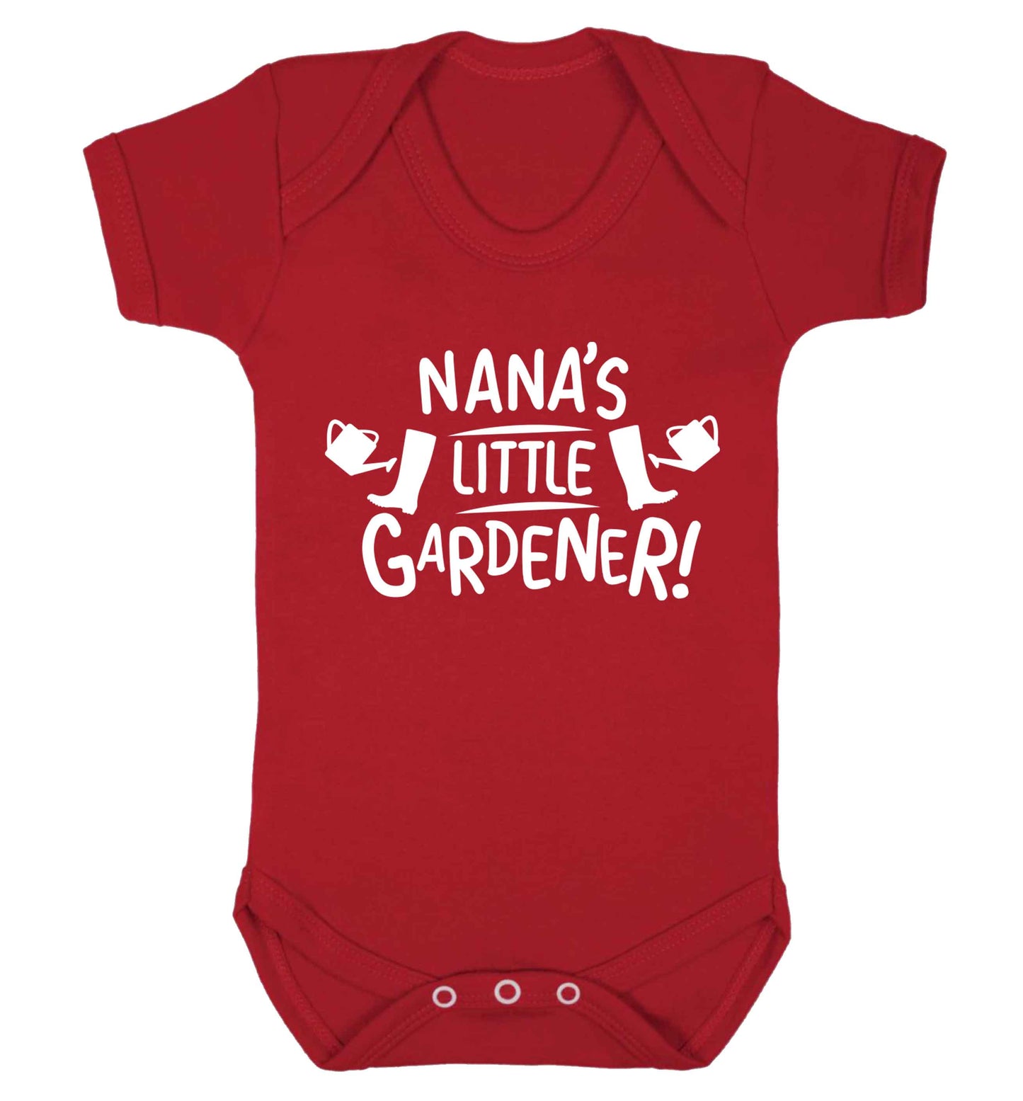 Nana's little gardener Baby Vest red 18-24 months