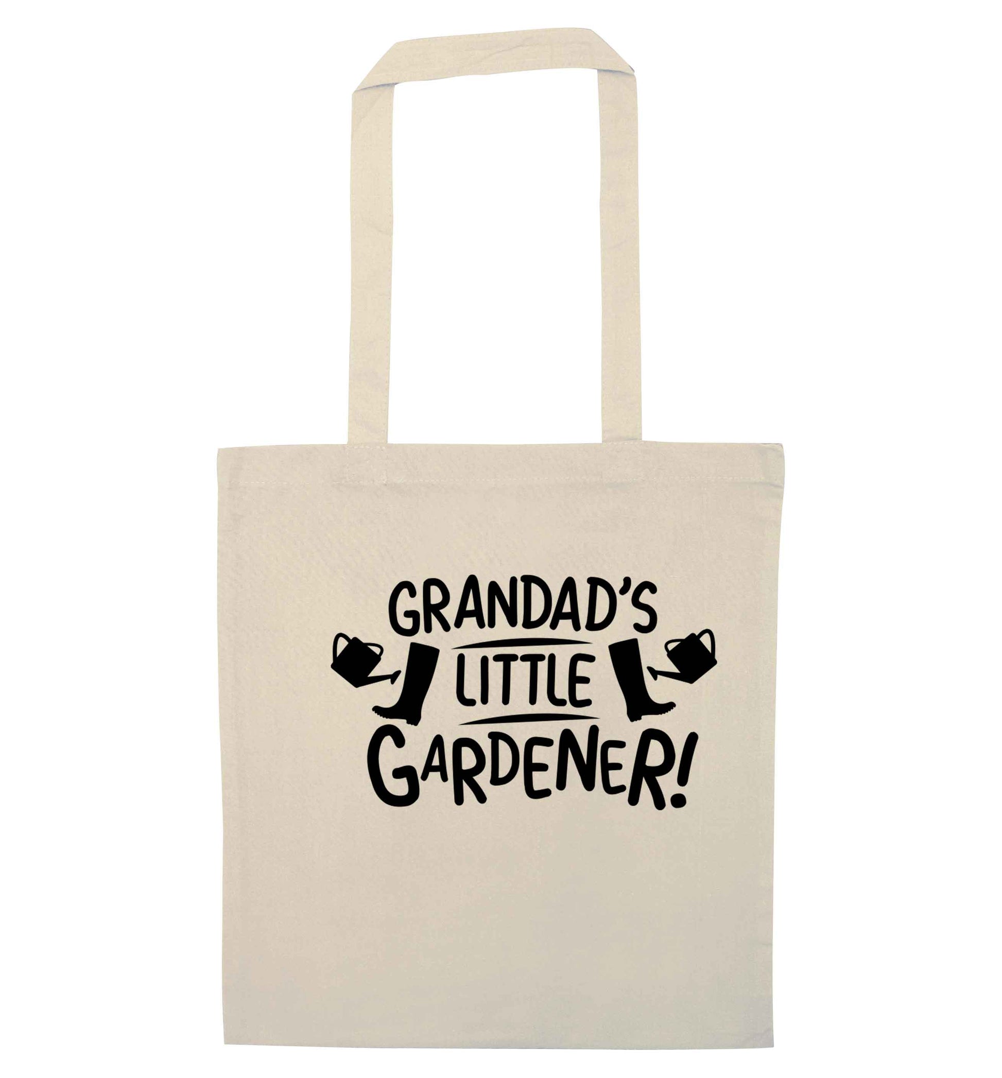 Grandad's little gardener natural tote bag