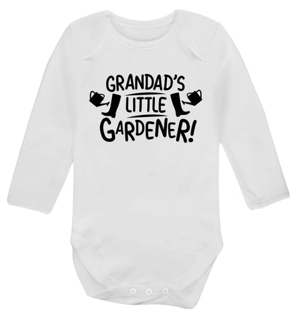 Grandad's little gardener Baby Vest long sleeved white 6-12 months