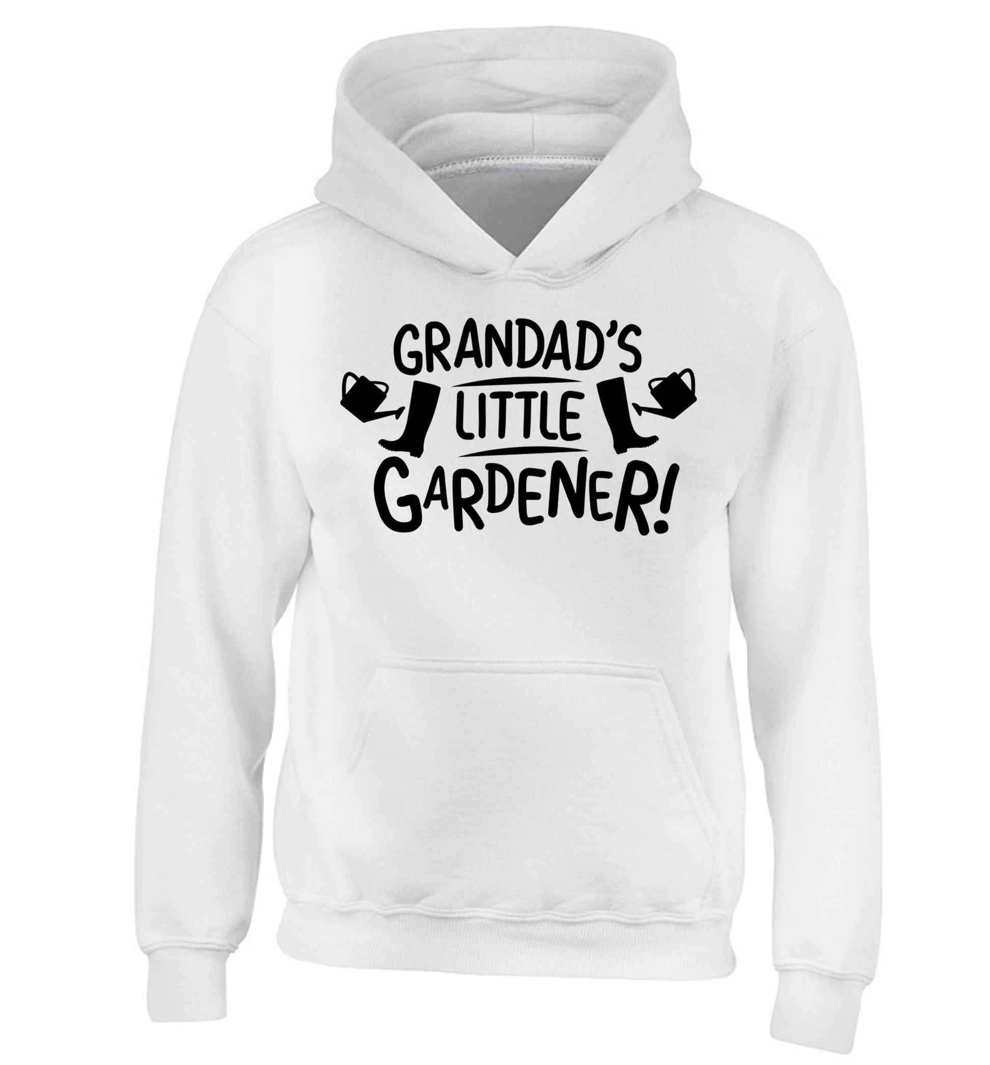 Grandad's little gardener children's white hoodie 12-13 Years