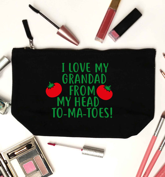 I love my grandad from my head To-Ma-Toes black makeup bag