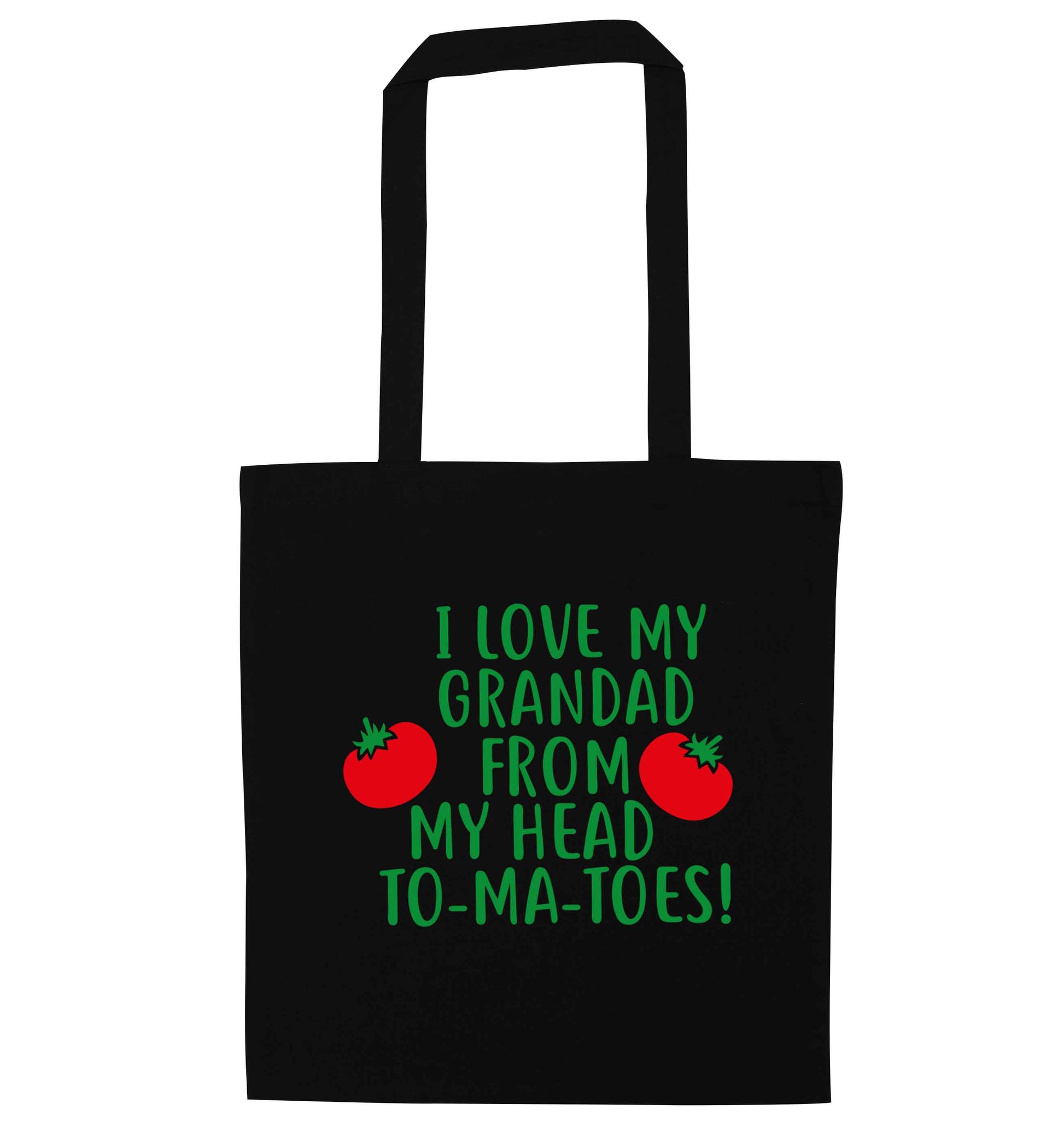 I love my grandad from my head To-Ma-Toes black tote bag