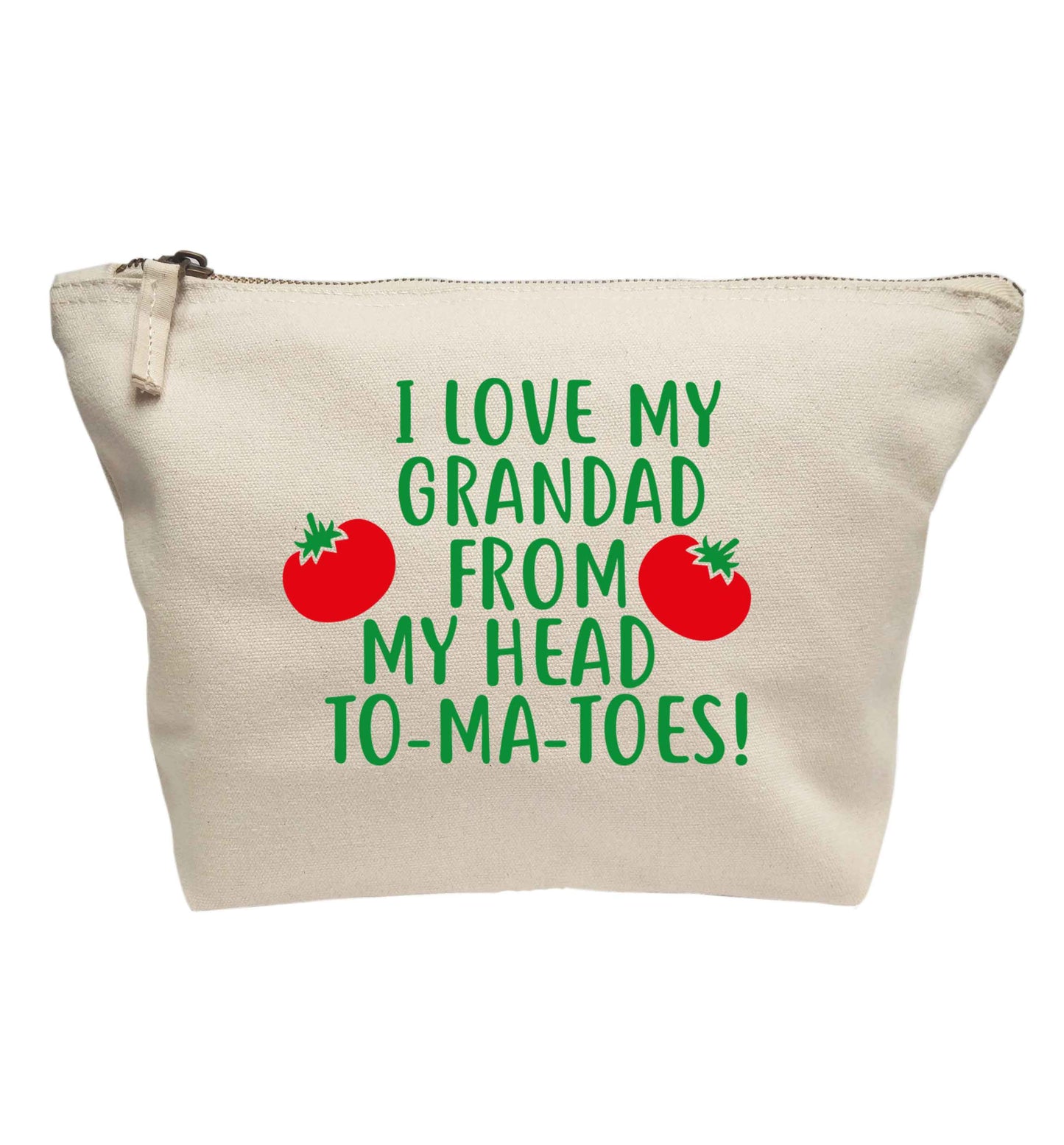 I love my grandad from my head To-Ma-Toes | makeup / wash bag