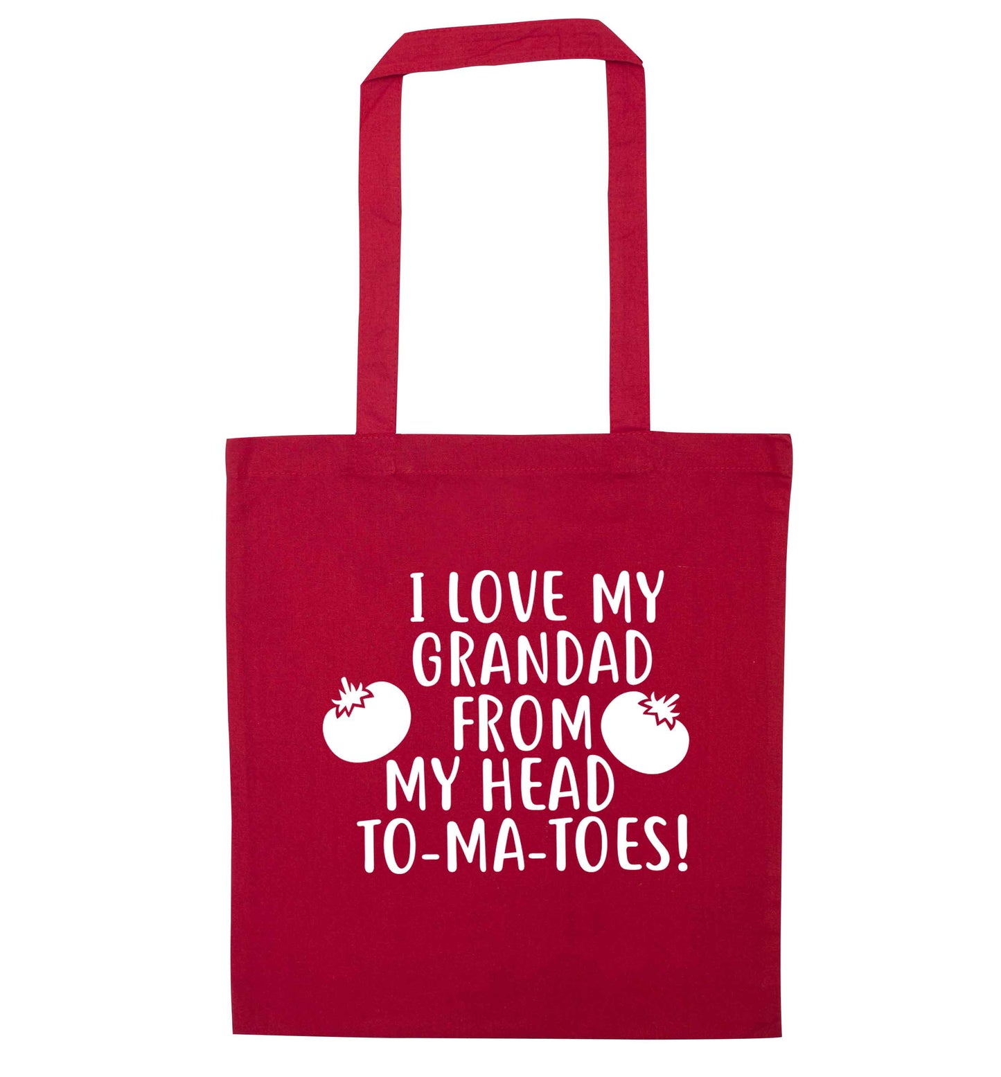 I love my grandad from my head To-Ma-Toes red tote bag
