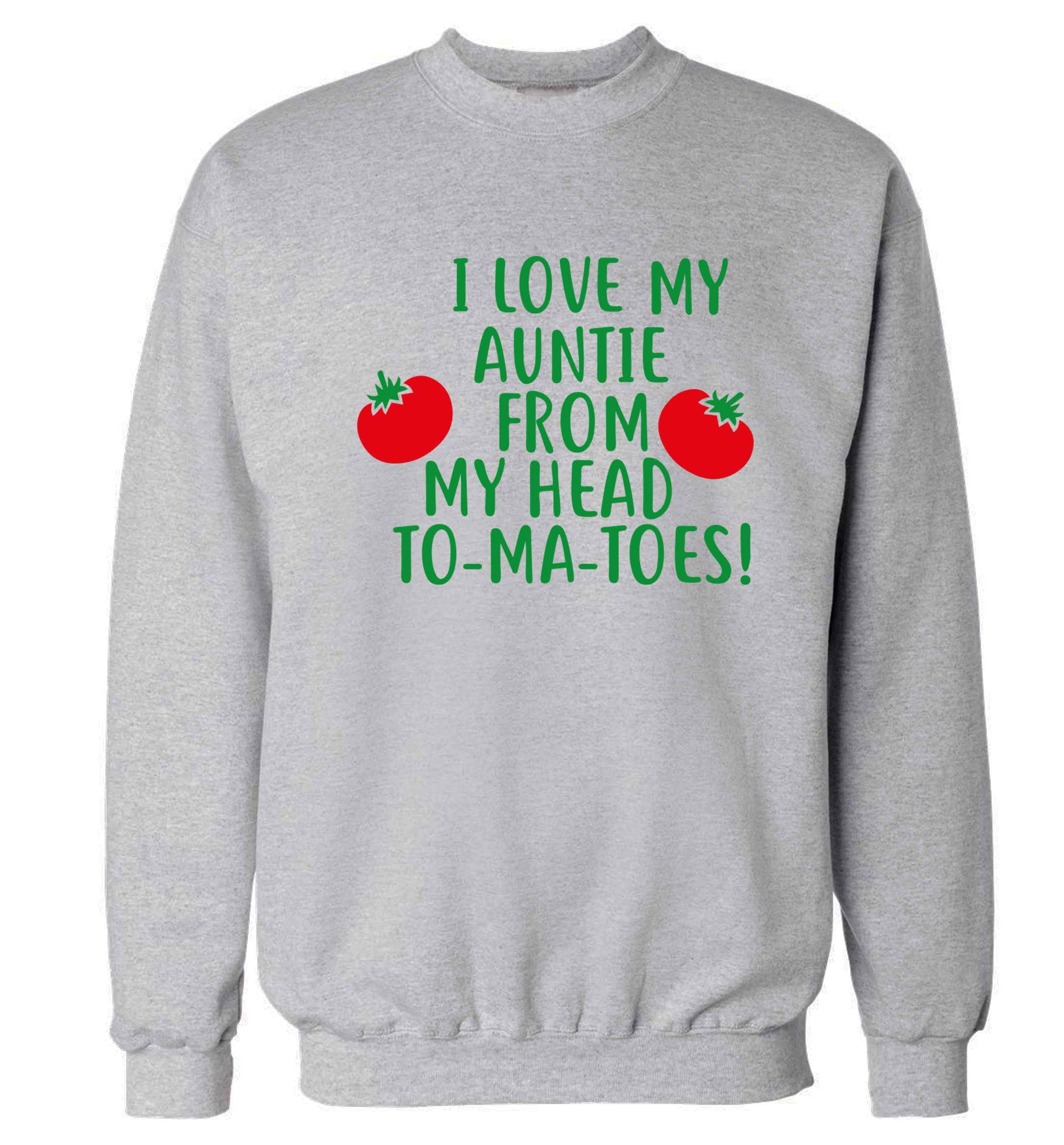 I love my auntie from my head To-Ma-Toes Adult's unisex grey Sweater 2XL