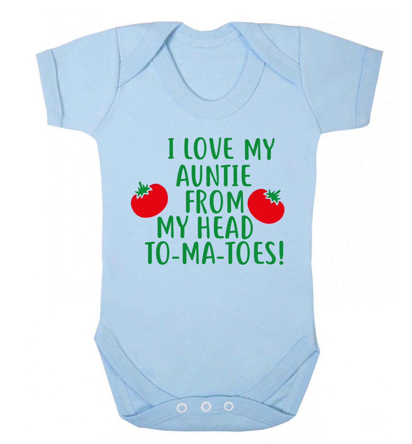 I love my auntie from my head To-Ma-Toes Baby Vest pale blue 18-24 months