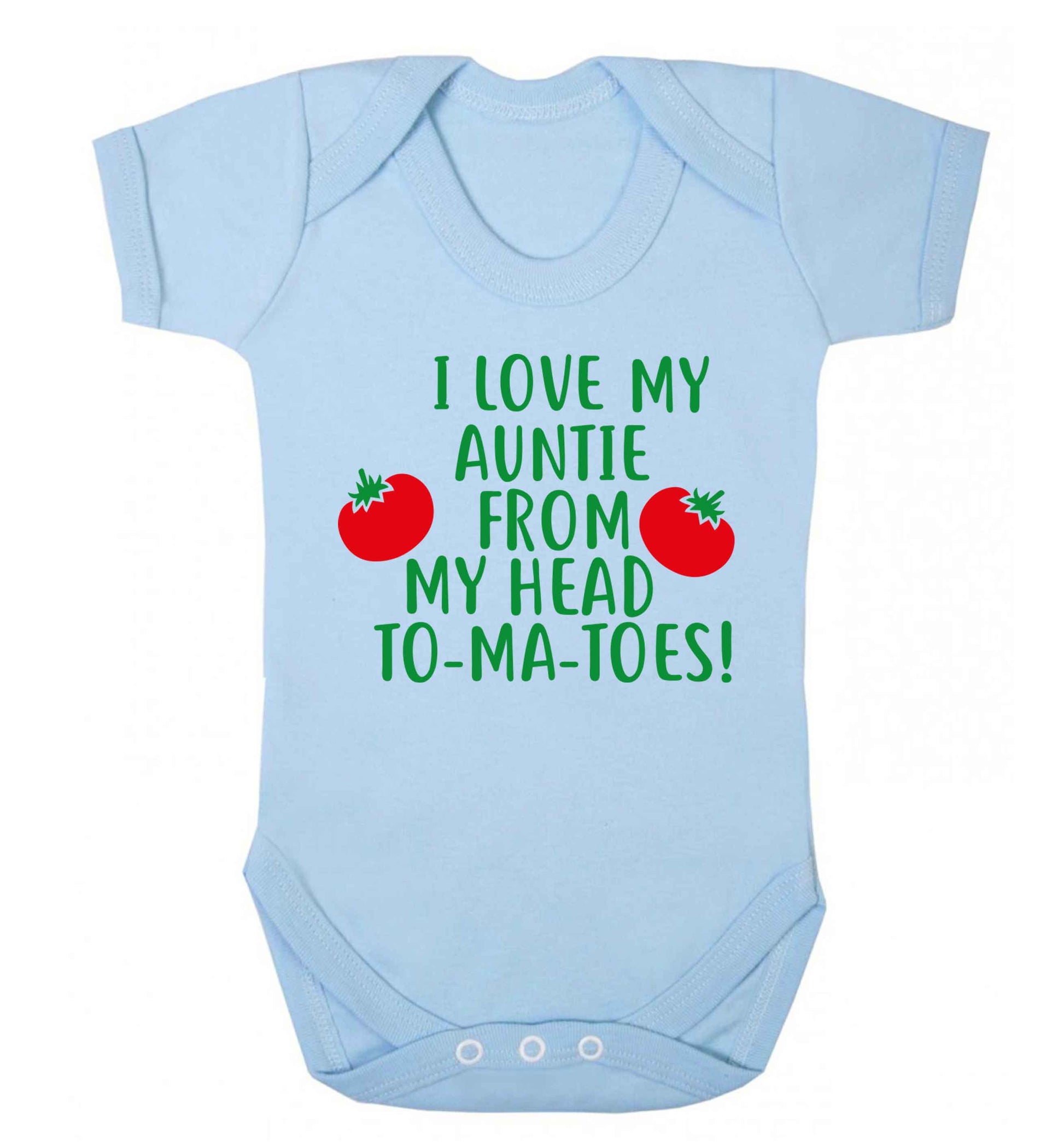 I love my auntie from my head To-Ma-Toes Baby Vest pale blue 18-24 months