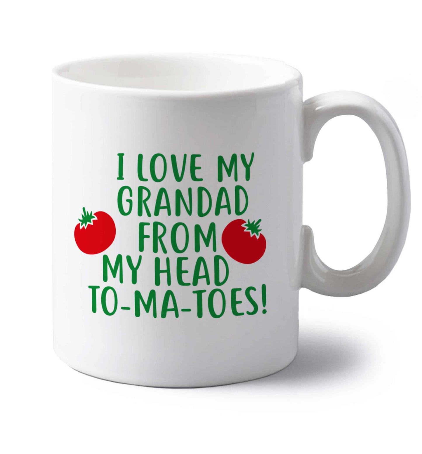I love my auntie from my head To-Ma-Toes left handed white ceramic mug 