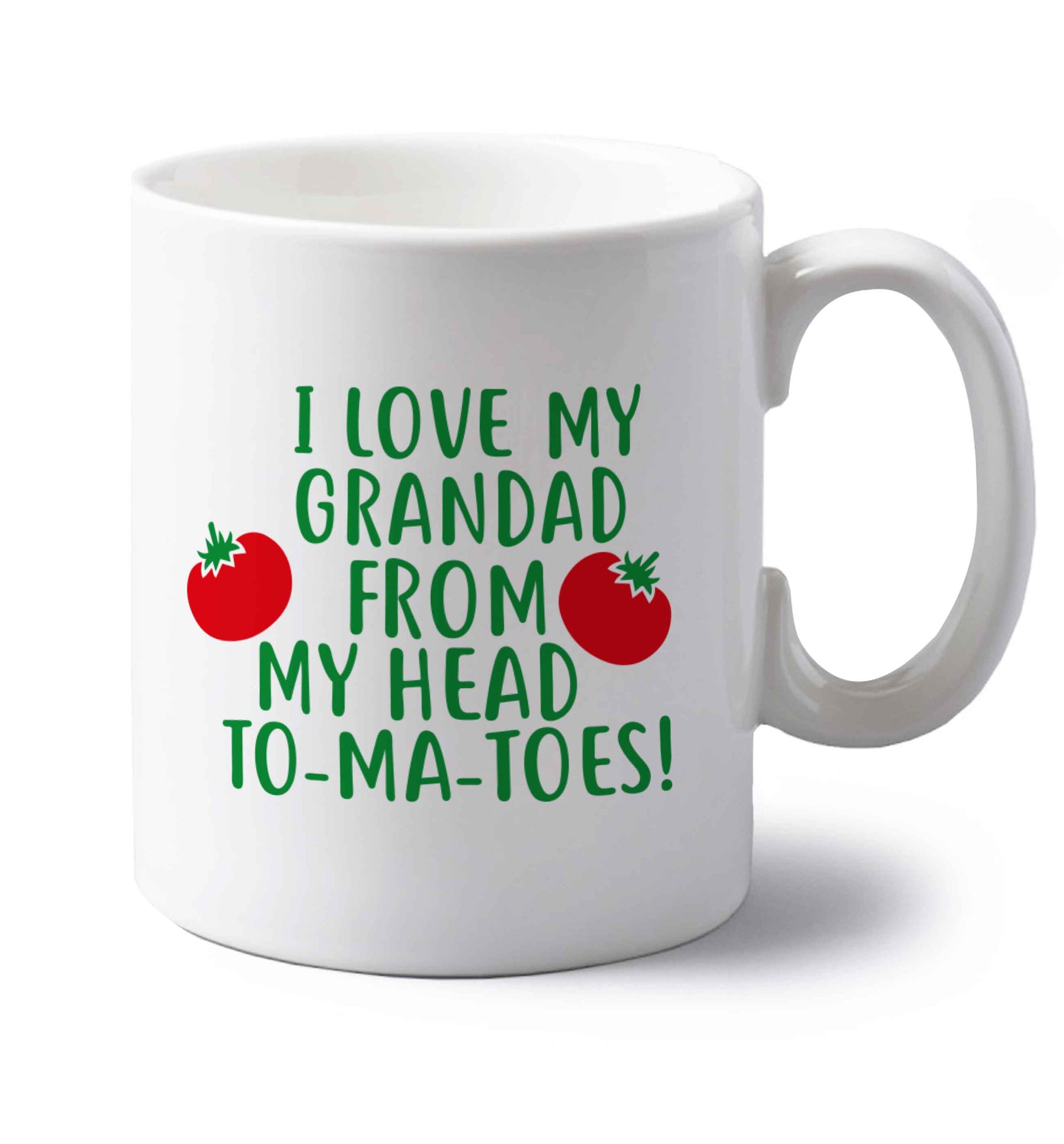 I love my auntie from my head To-Ma-Toes left handed white ceramic mug 