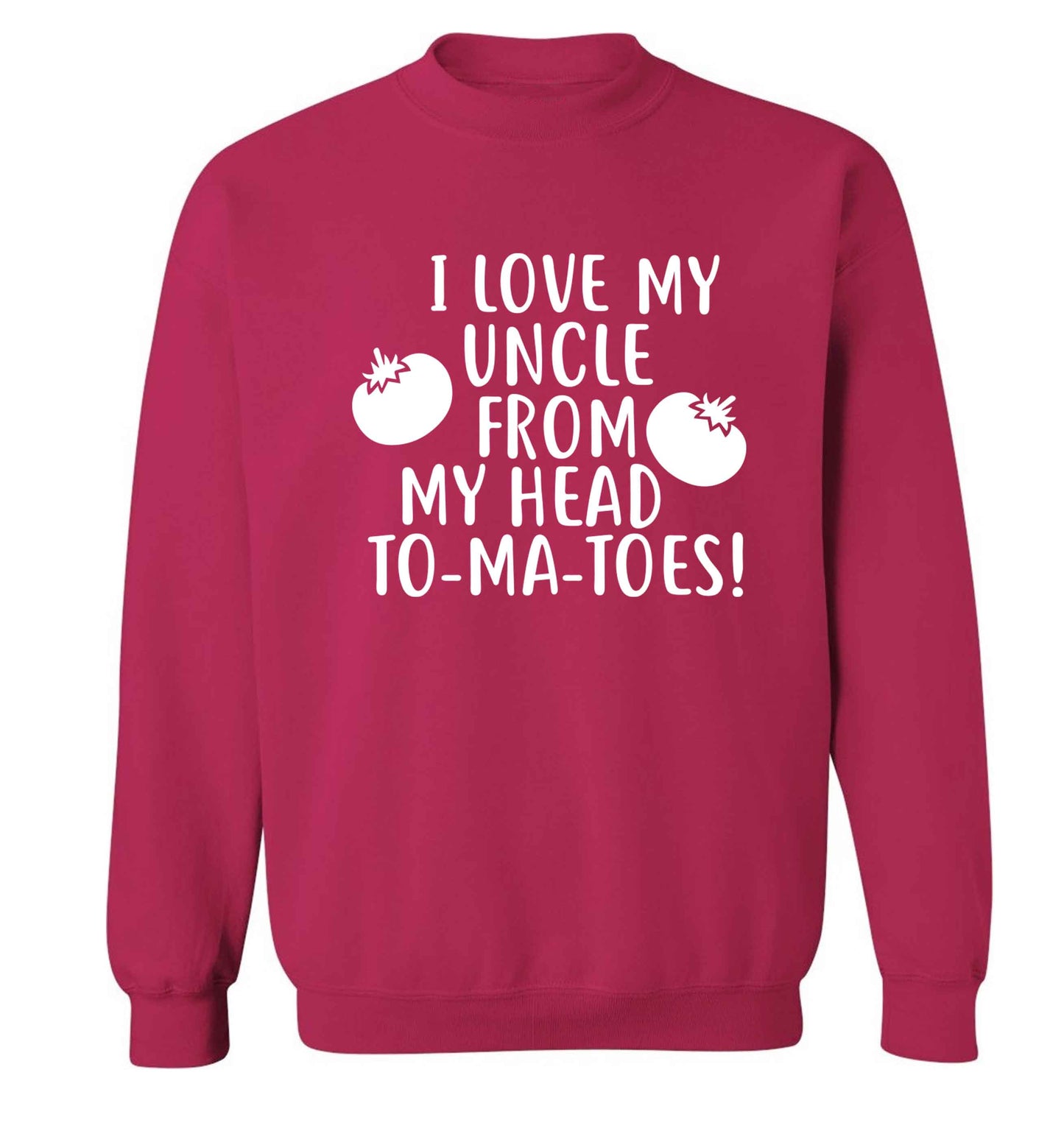 I love my uncle from my head To-Ma-Toes Adult's unisex pink Sweater 2XL