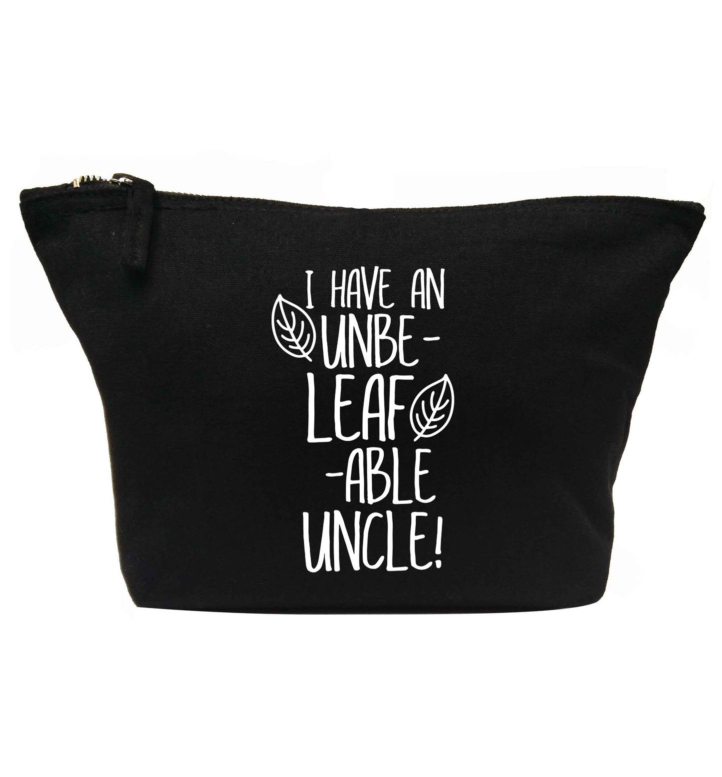 I have an unbe-leaf-able uncle | makeup / wash bag