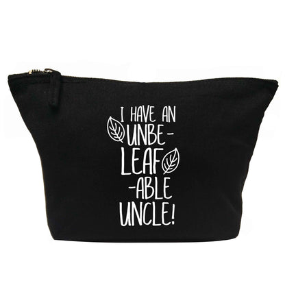I have an unbe-leaf-able uncle | makeup / wash bag