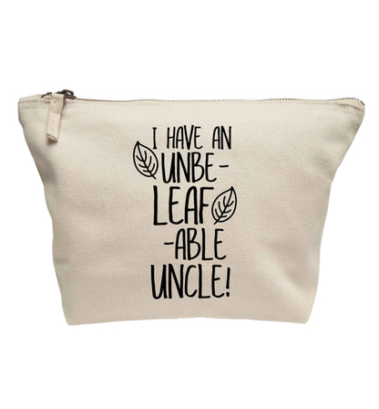 I have an unbe-leaf-able uncle | makeup / wash bag