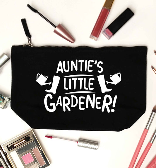 Auntie's little gardener black makeup bag